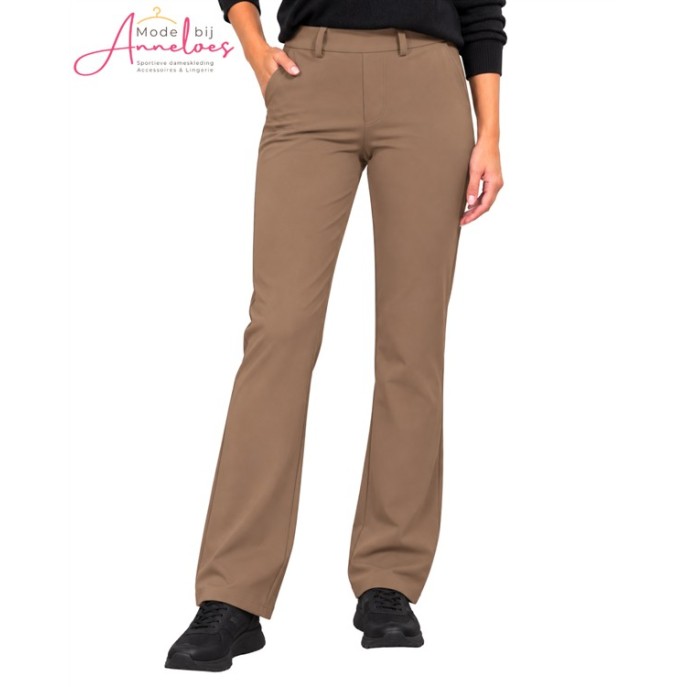 Lady Day Broek Poppy Soft Touch flared truffle Lady Day Broek Poppy Soft Touch flared truffle